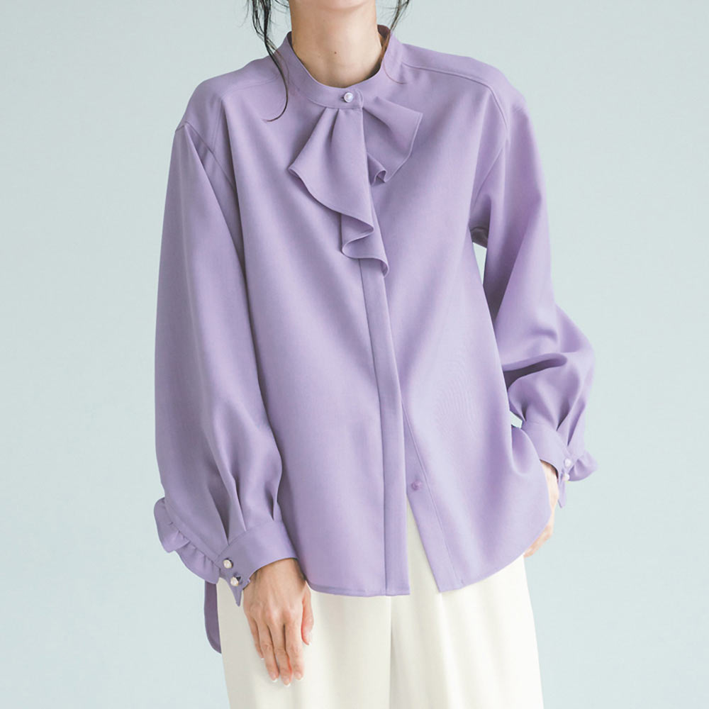 比翼仕立て フリル ブラウス シャツ ブラウス ファッション PC6048
