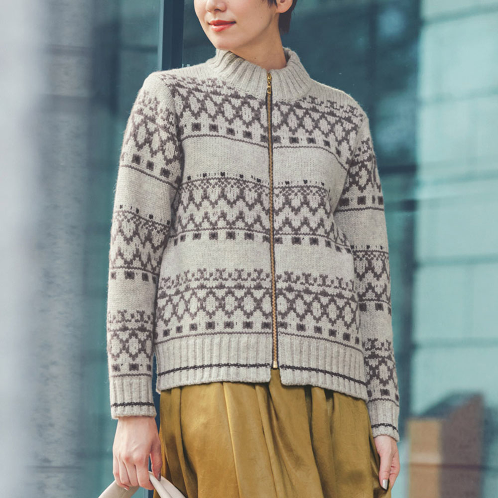 グリーングリーンm様！45RPM.カウチンニットカーディガンシルク混ノルディック グリーングリーンm様！45RPM.カウチンニットカーディガンシルク