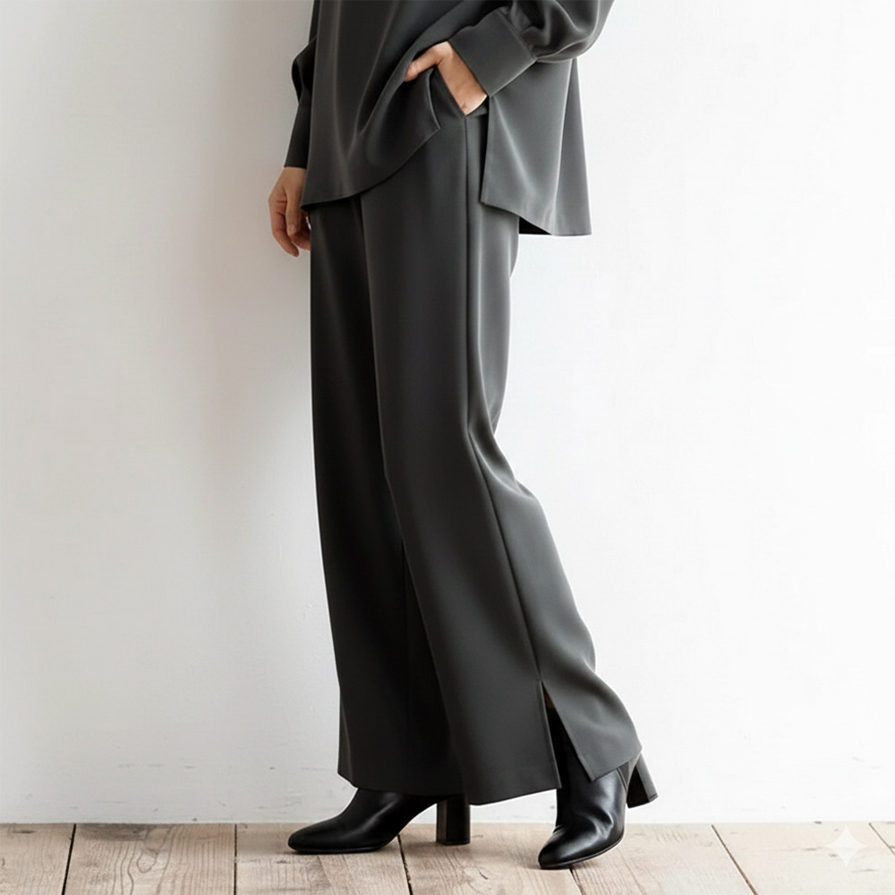 トリアセテート混 ジョーゼット ワイドパンツ 通販 - ディノス