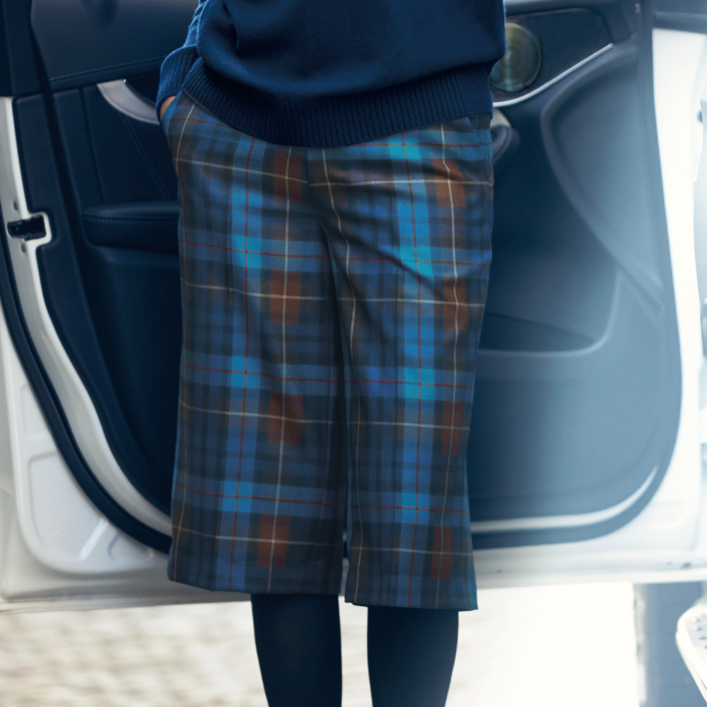 スコットランド素材 ブキャナンタータン ハーフパンツ ハーフパンツ ショートパンツ パンツ PC6173