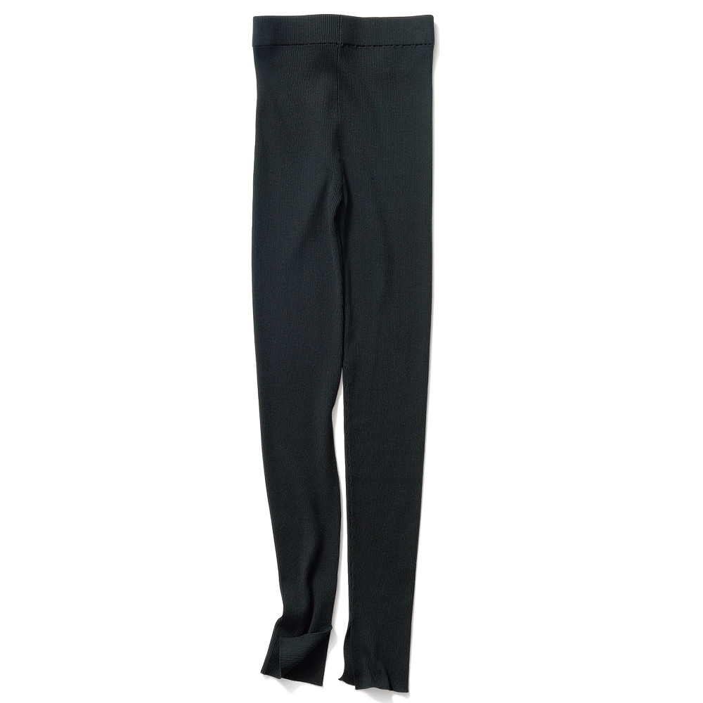 インサイドスリット入り リブニット レギンス パンツ ファッション PC6290