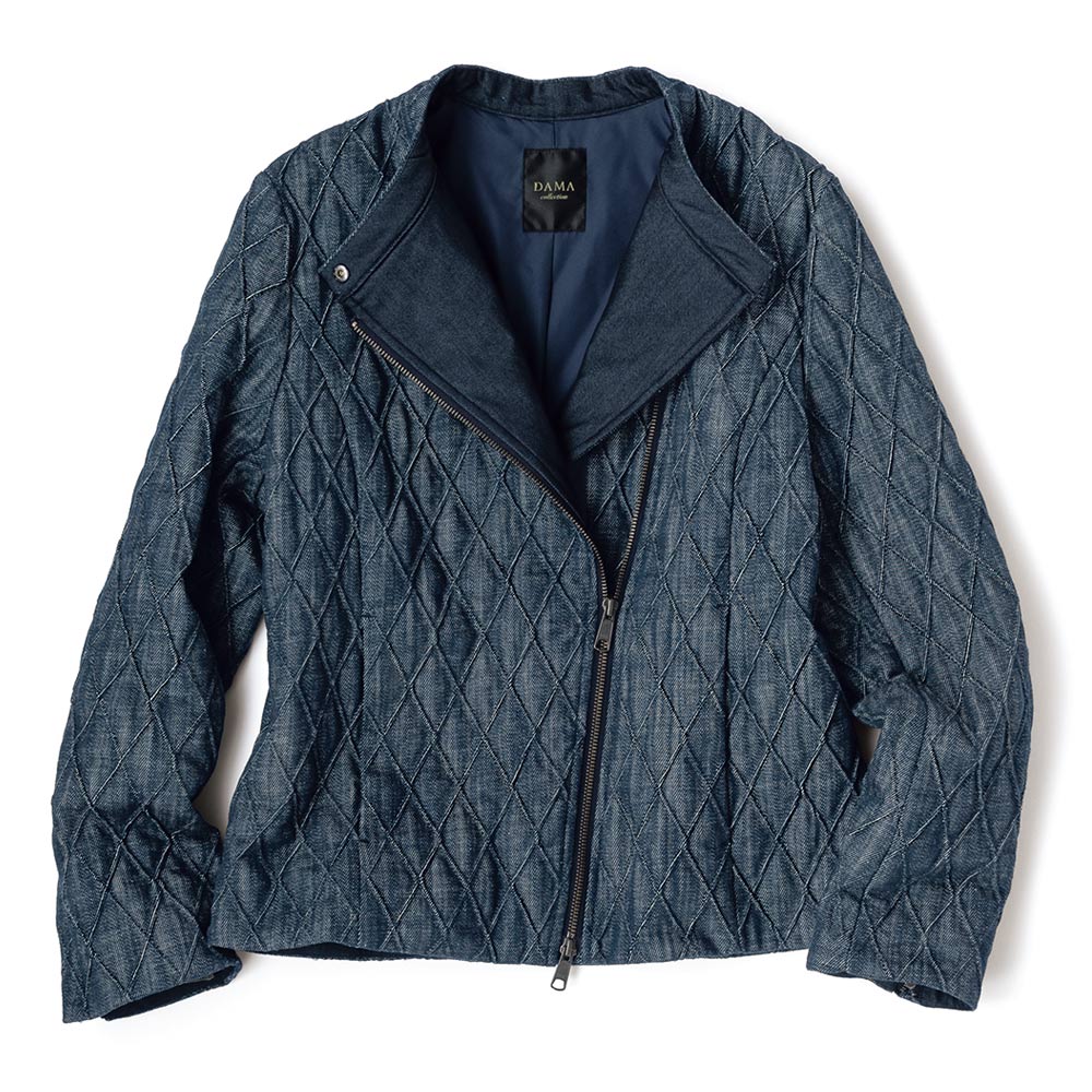 イタリア デニムキルト素材 ライダースジャケット ジャケット ファッション PC6392