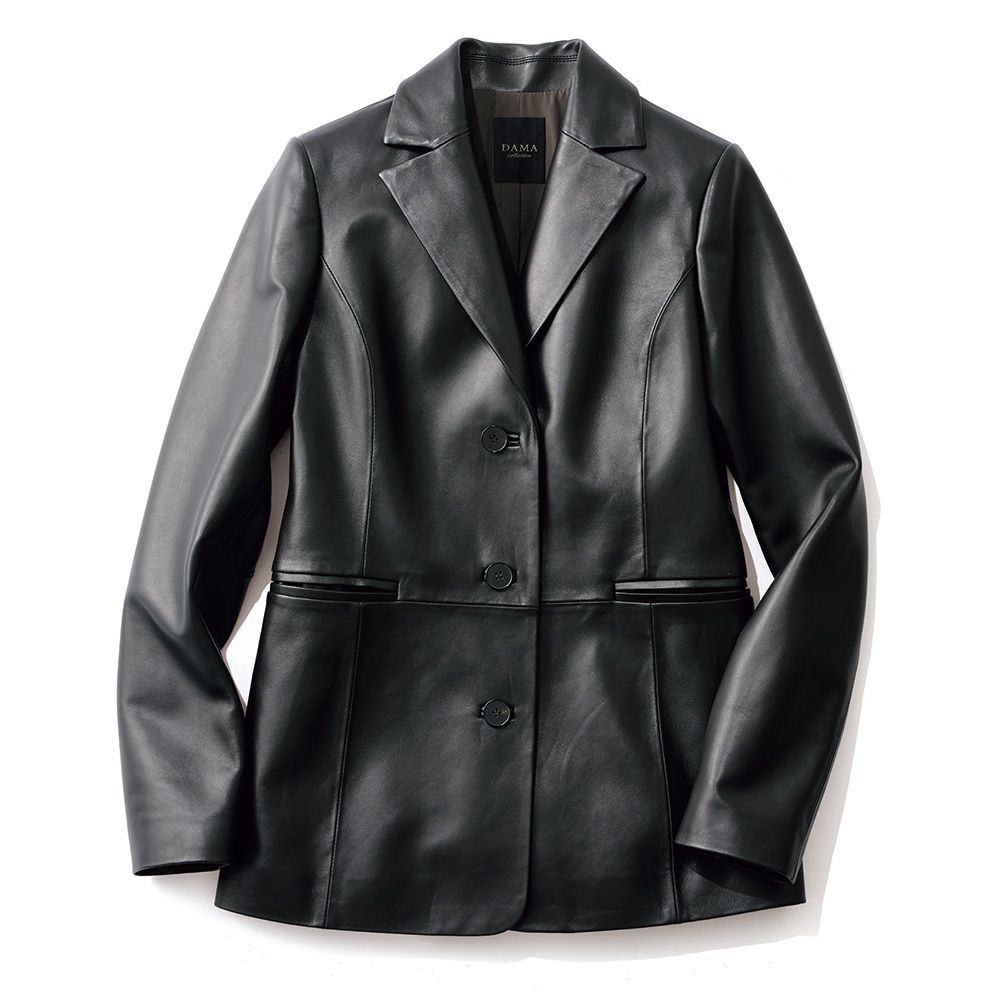 「コロメル」社製 ラムレザー テーラードジャケット テーラードジャケット ジャケット PC6486