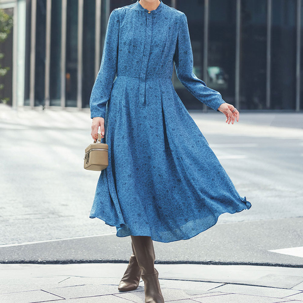 LIBERTY PRINT/リバティプリント ジョーゼット フレアワンピースの