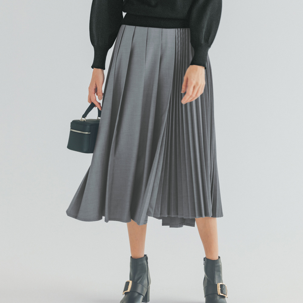 タック＆プリーツ使い スカート プリーツスカート スカート PC6321