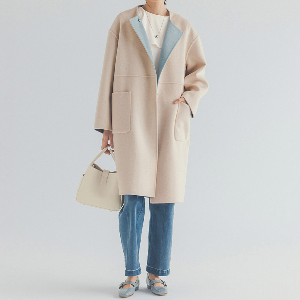 レリアン Eriko Nakamura　ダブルフェイス　リバーシブルコート13号 レリアン Eriko Nakamura ダブルフェイス リバーシブルコート13号