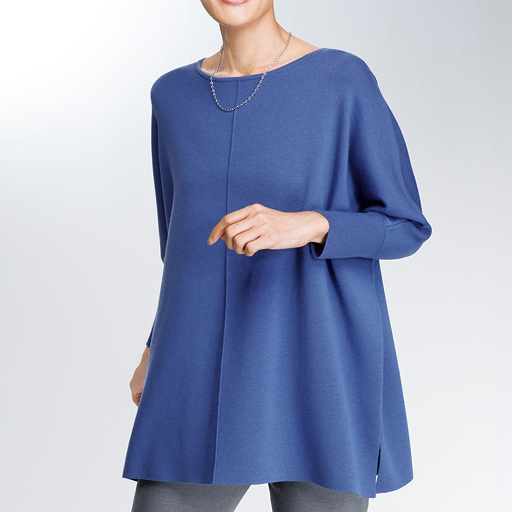 梳毛ウール総針 スクエアフォルム プルオーバー ニットセーター ニット セーター PC6398