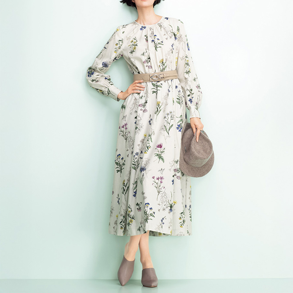 ボタニカルプリント ワンピース 通販 - ディノス