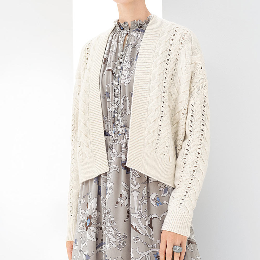 ケーブル編み ボレロカーディガン ニット セーター ファッション PC6404