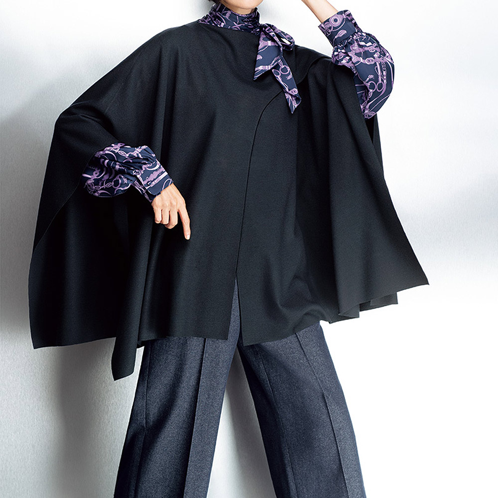 Super140's ハイゲージジャージー ポンチョ 通販 - ディノス