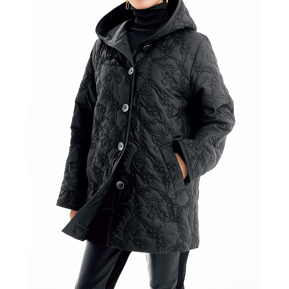 はっ水 ベルト柄キルティング ハーフコート コート ファッション PC6423