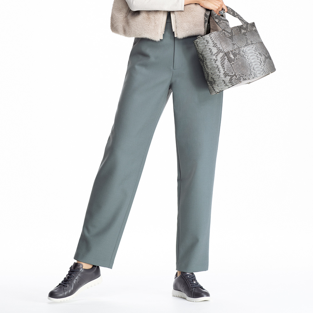 ≪股下丈72cm≫ウール混ダブルクロス フォルミックパンツ パンツ ファッション PC6436