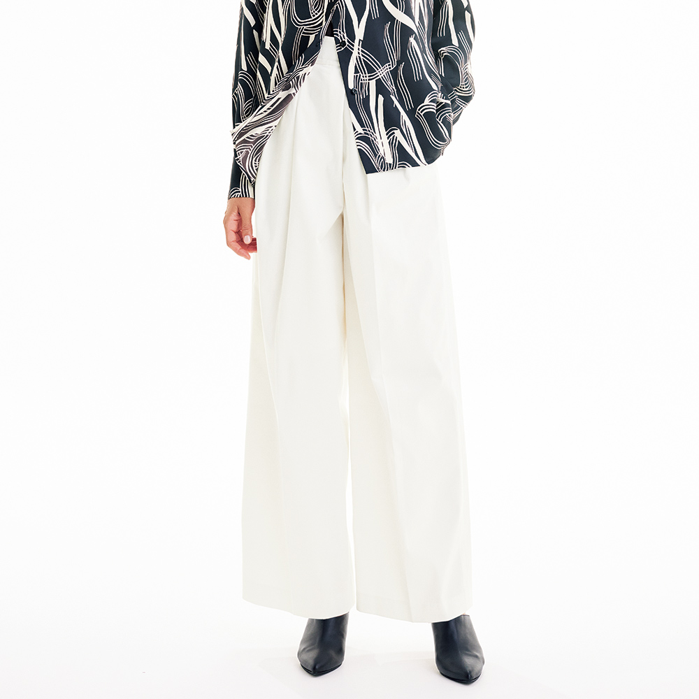 ウエストベルト付き ラップ風ワイドパンツ パンツ ファッション PC6437