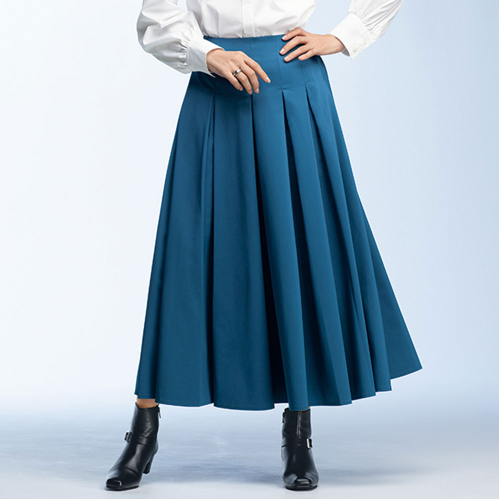 アシンメトリータックフレアースカート スカート ファッション PC6438