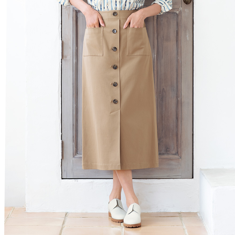 ボタンデザイン カーゴスカート スカート ファッション PC6439