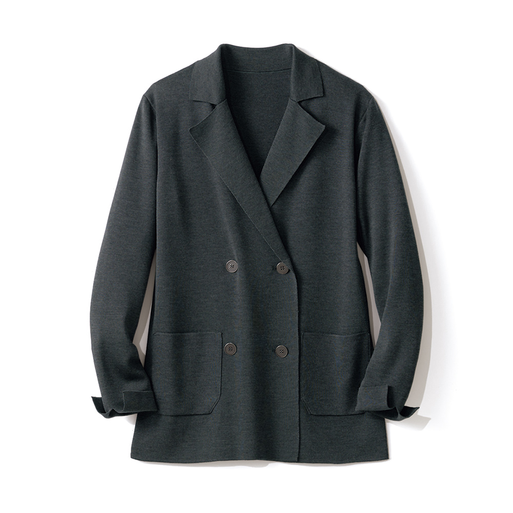 シルク総針編み ニットジャケット 通販 - ディノス