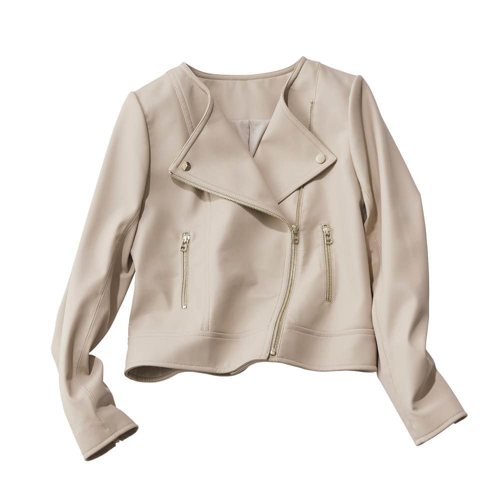 ハイブリッドレザー ライダースジャケット ショートジャケット ジャケット PC7027