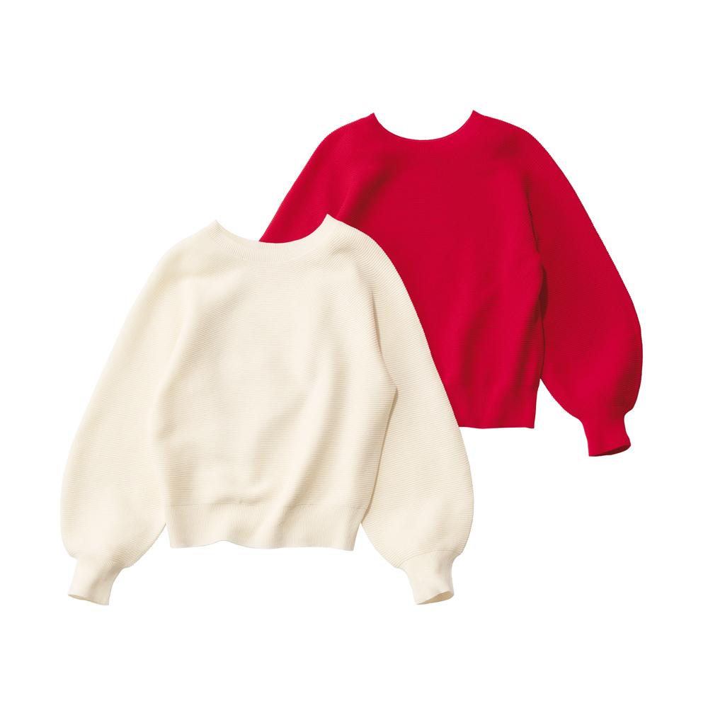 ホールガーメント（R） 強撚コットンプルオーバー ニットセーター ニット セーター PC7058