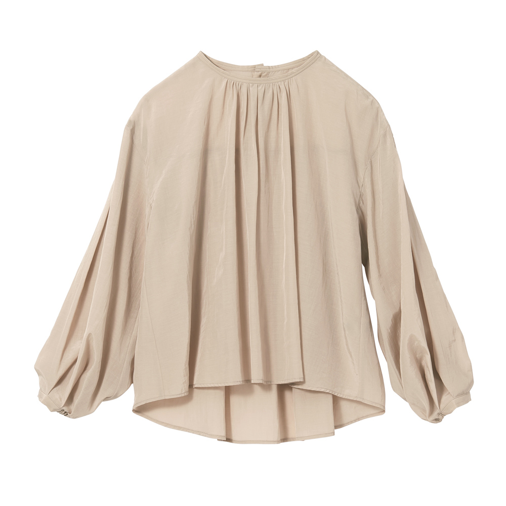トリアセテートコットン ギャザー ブラウス ブラウス シャツ PC7177