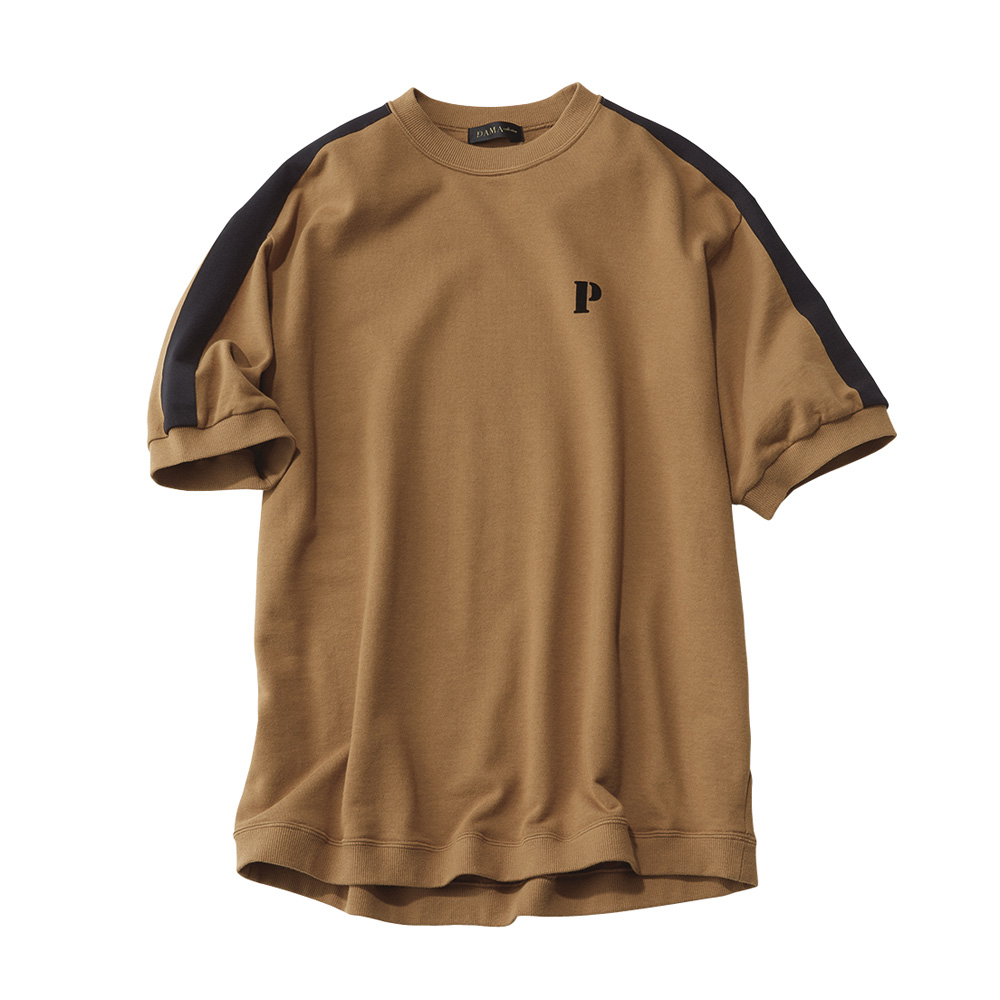 フロッキープリント ライン入り スウェットプルオーバー スウェット トレーナー パーカー PC7179