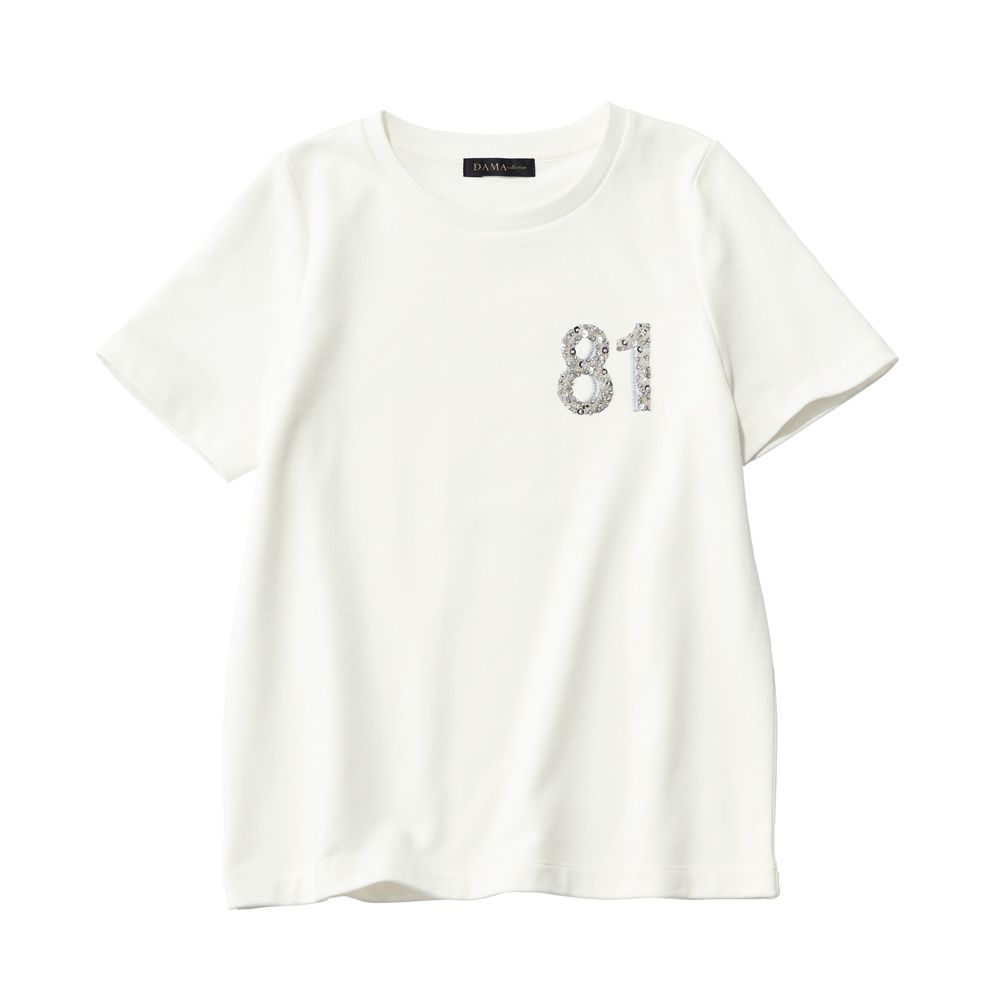 ナンバー ビーズ刺しゅう ライトスウェット Tシャツ スウェット トレーナー パーカー PC7189