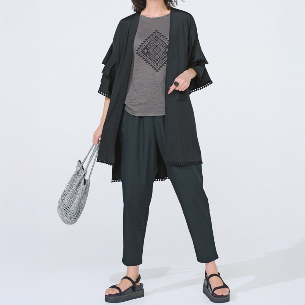 速乾 接触冷感 リネン100% 刺しゅう ジャージー プルオーバー プルオーバー シャツ ブラウス PC7235