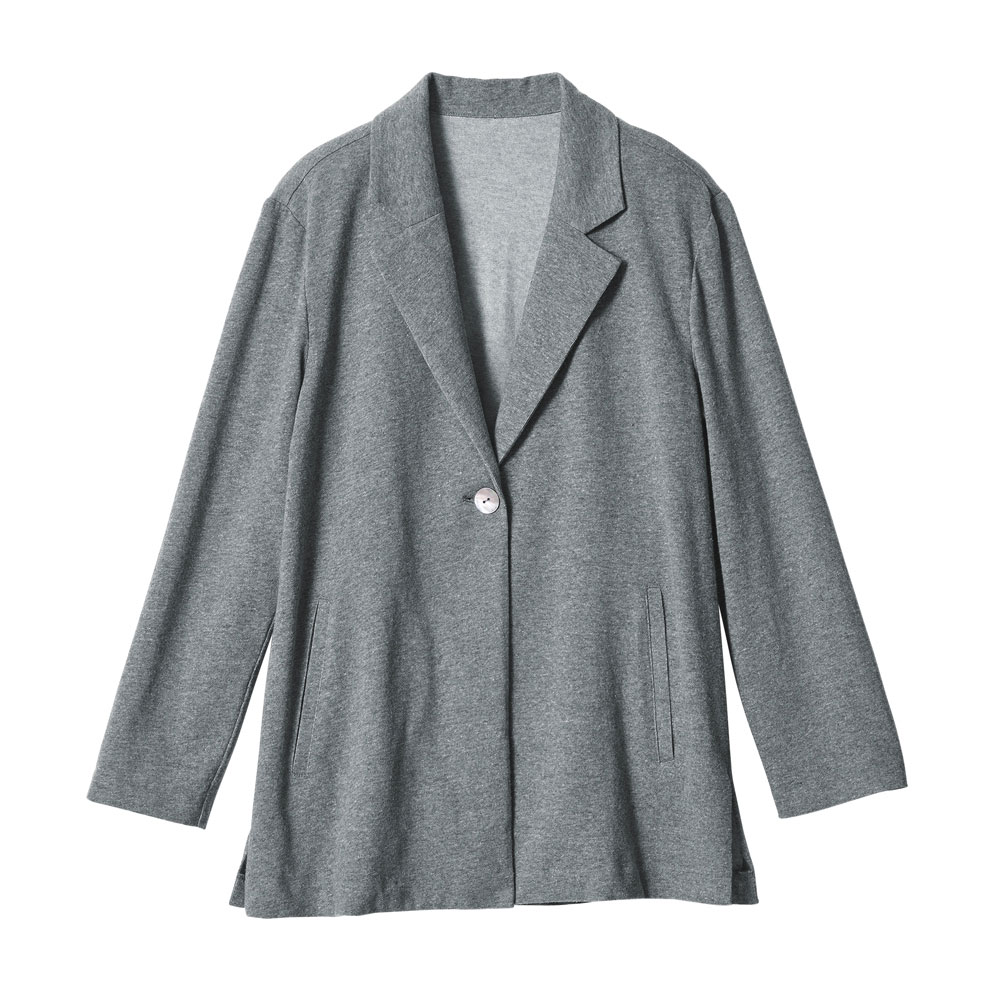 接触冷感 UVカット コットンリネン ジャージー ジャケット テーラードジャケット ジャケット PC7236