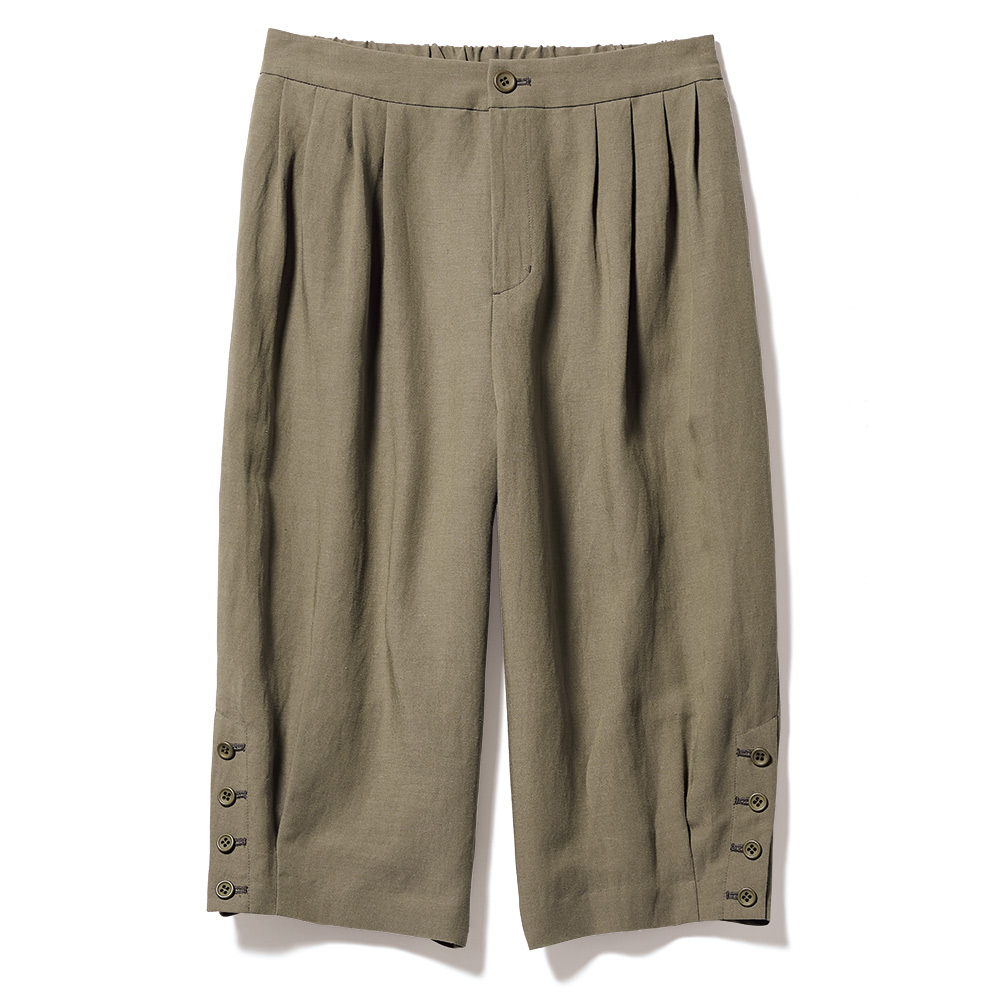 リネン混ニッカーボッカーズ風 ハーフパンツ ハーフパンツ ショートパンツ パンツ PC7292