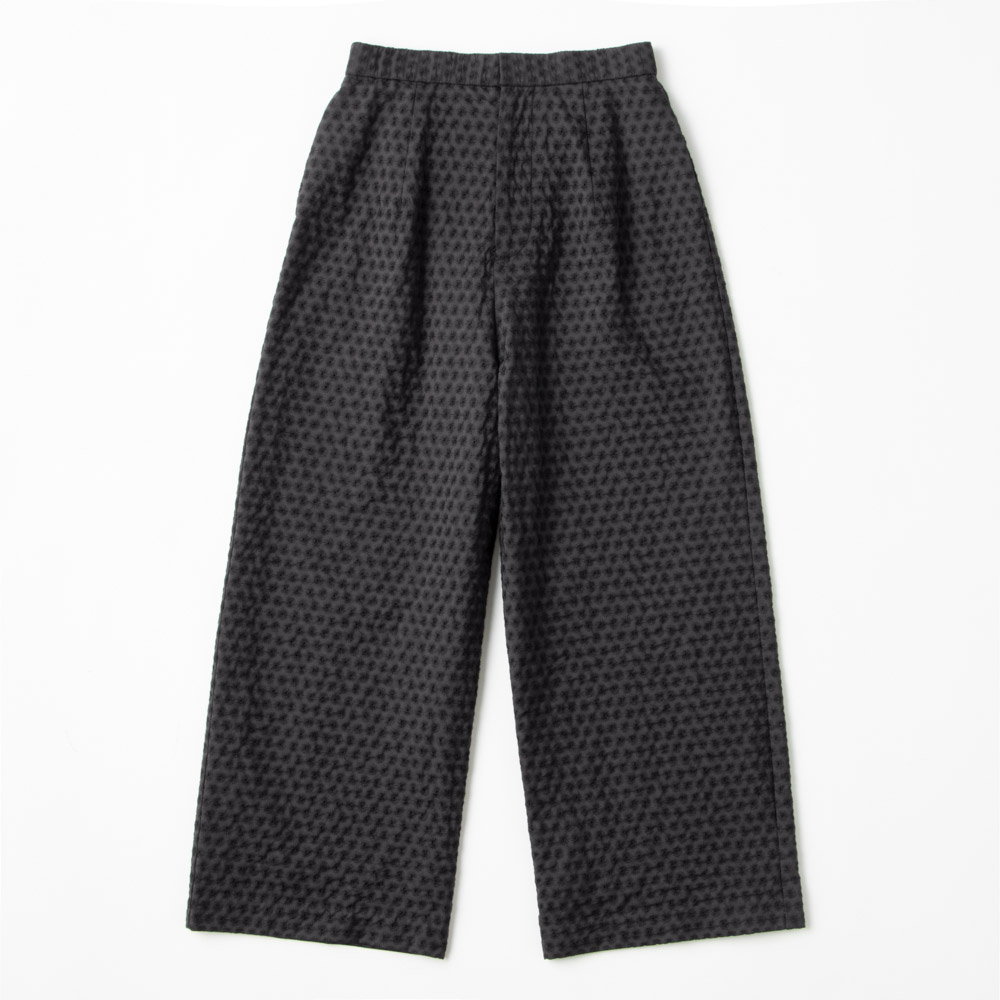 総刺しゅう セミワイドパンツ パンツ ファッション PC7426
