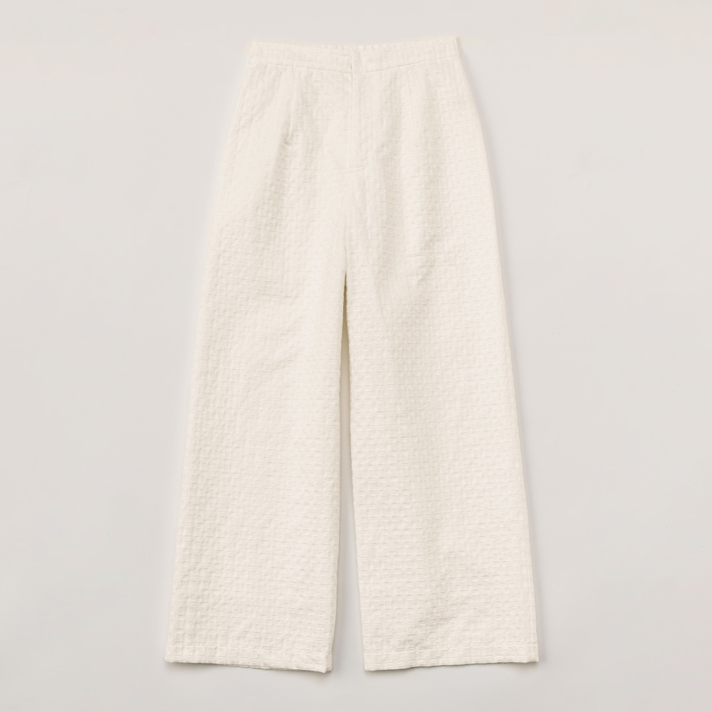 総刺しゅう セミワイドパンツ パンツ ファッション PC7426
