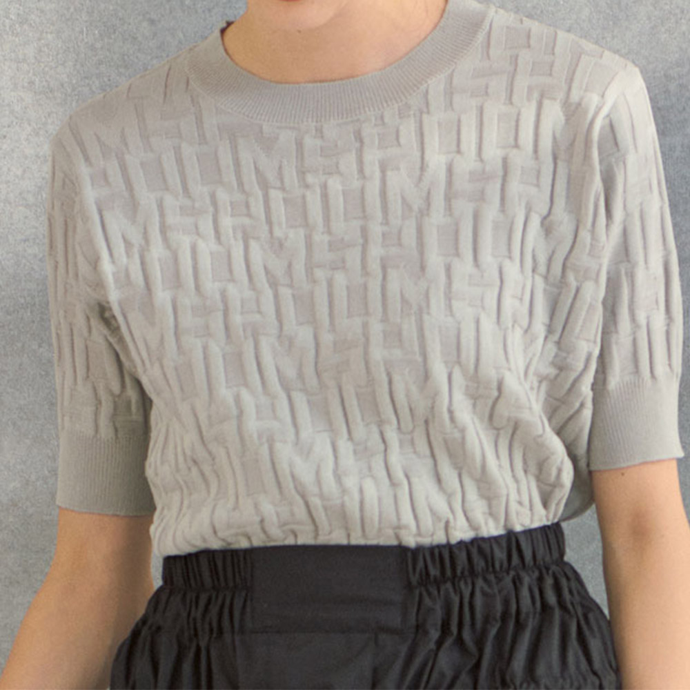 SPOOM/スプーム ロゴ編み ニットプルオーバー サマーニット ニット セーター PC7040