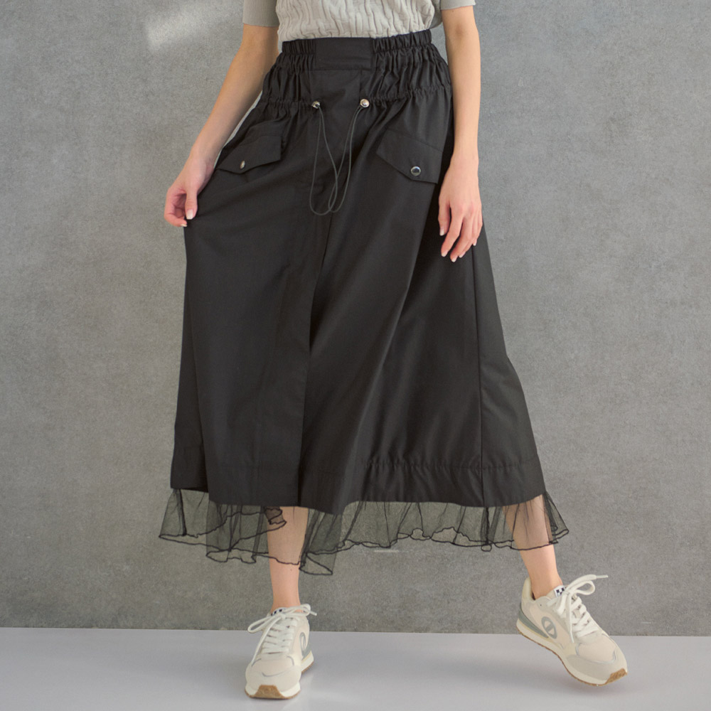 SPOOM/スプーム チュール使いスカート フレアスカート ギャザースカート スカート PC7041