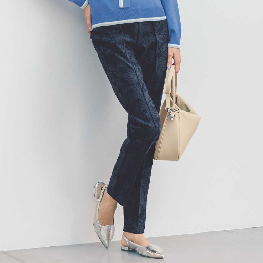 コットン混ジャカード テーパードパンツ（日本製） テーパードパンツ パンツ PC7052