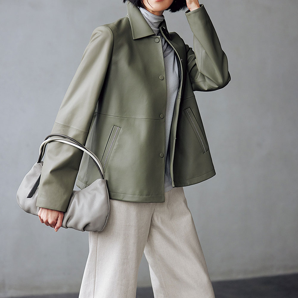 イタリアンレザー ボールチェーン使い ジャケット ライダース レザージャケット ジャケット PC7088