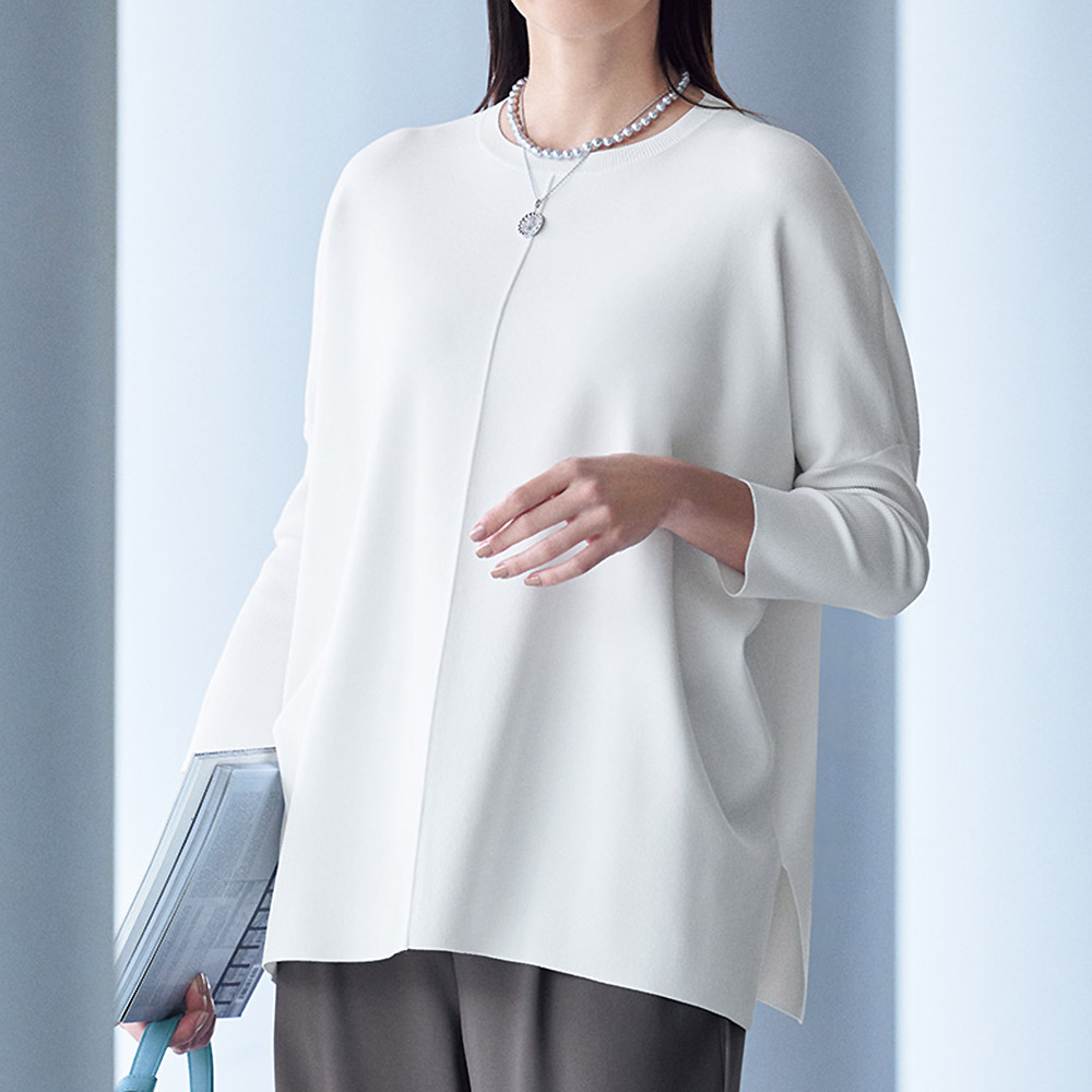 スクエアフォルム プルオーバー サマーニット ニット セーター PC7107