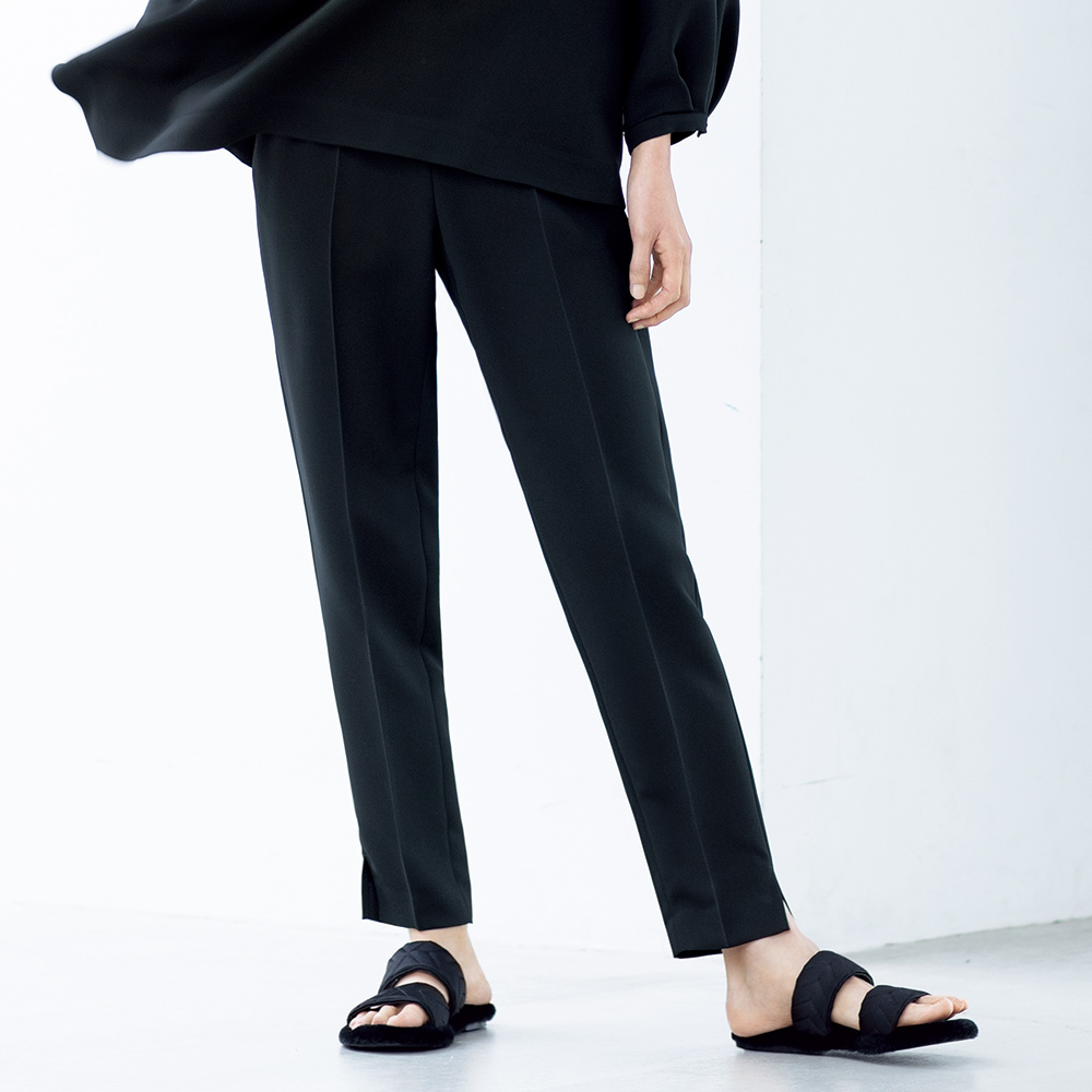 ダブルジョーゼット テーパードパンツ テーパードパンツ パンツ PC7116