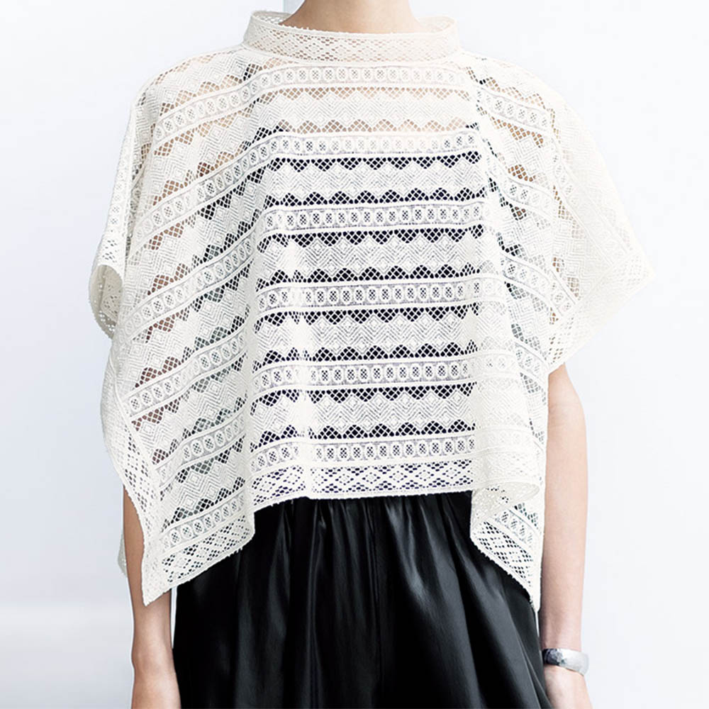 ケミカルレース ケープ風 ブラウス ブラウス シャツ PC7117