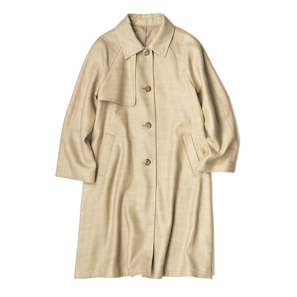 イタリア素材 ステンカラーコート スプリングコート 春コート コート PC7138