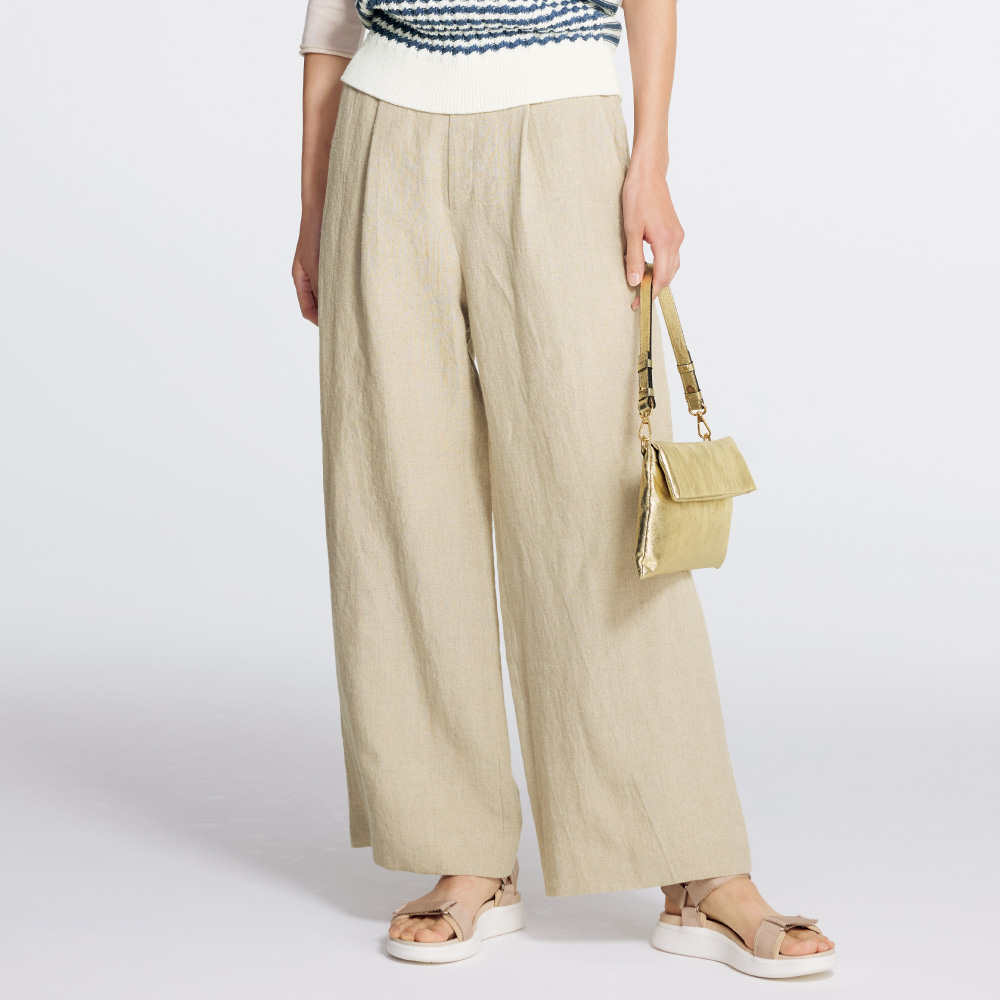 ≪股下丈68cm≫リネン セミワイドパンツ パンツ PC7196