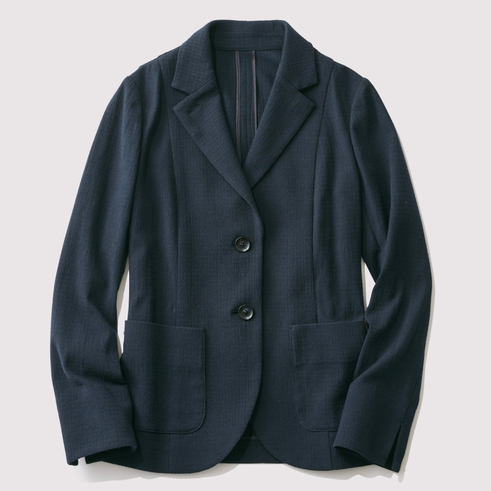 ワッシャー加工一重仕立て コットンテーラードジャケット テーラードジャケット ジャケット PC7224