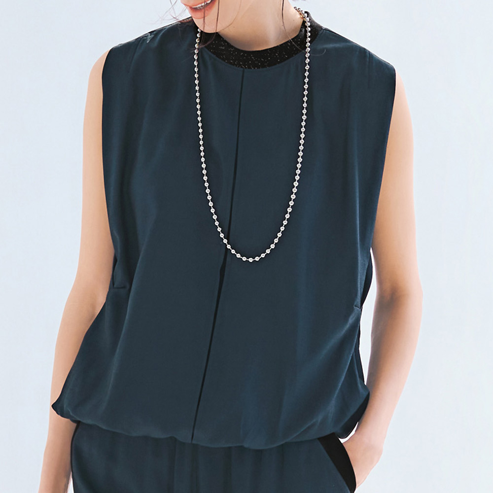 接触冷感 とろみ素材 プルオーバー プルオーバー シャツ ブラウス PC7264