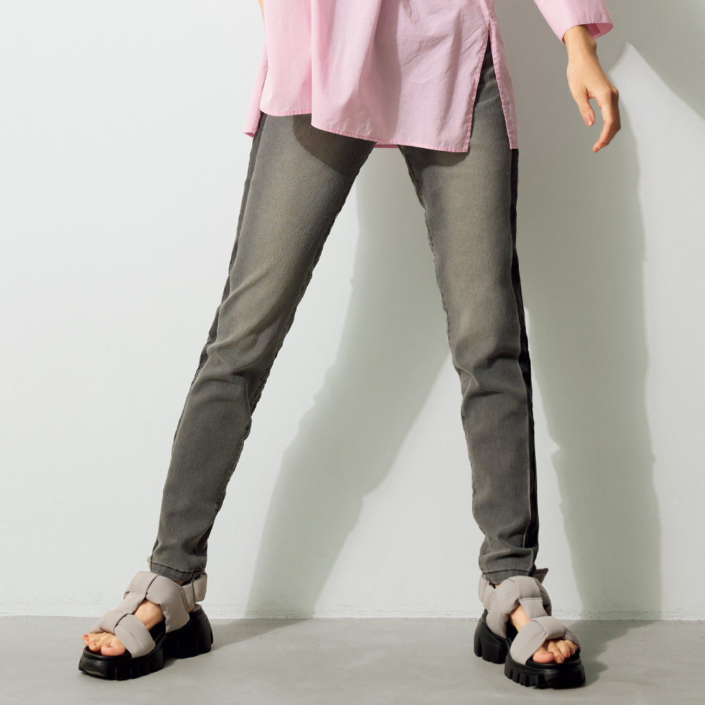 Queen Li/クイーンリー サイドライン ストレッチデニム スキニーパンツ パンツ ファッション PC7389