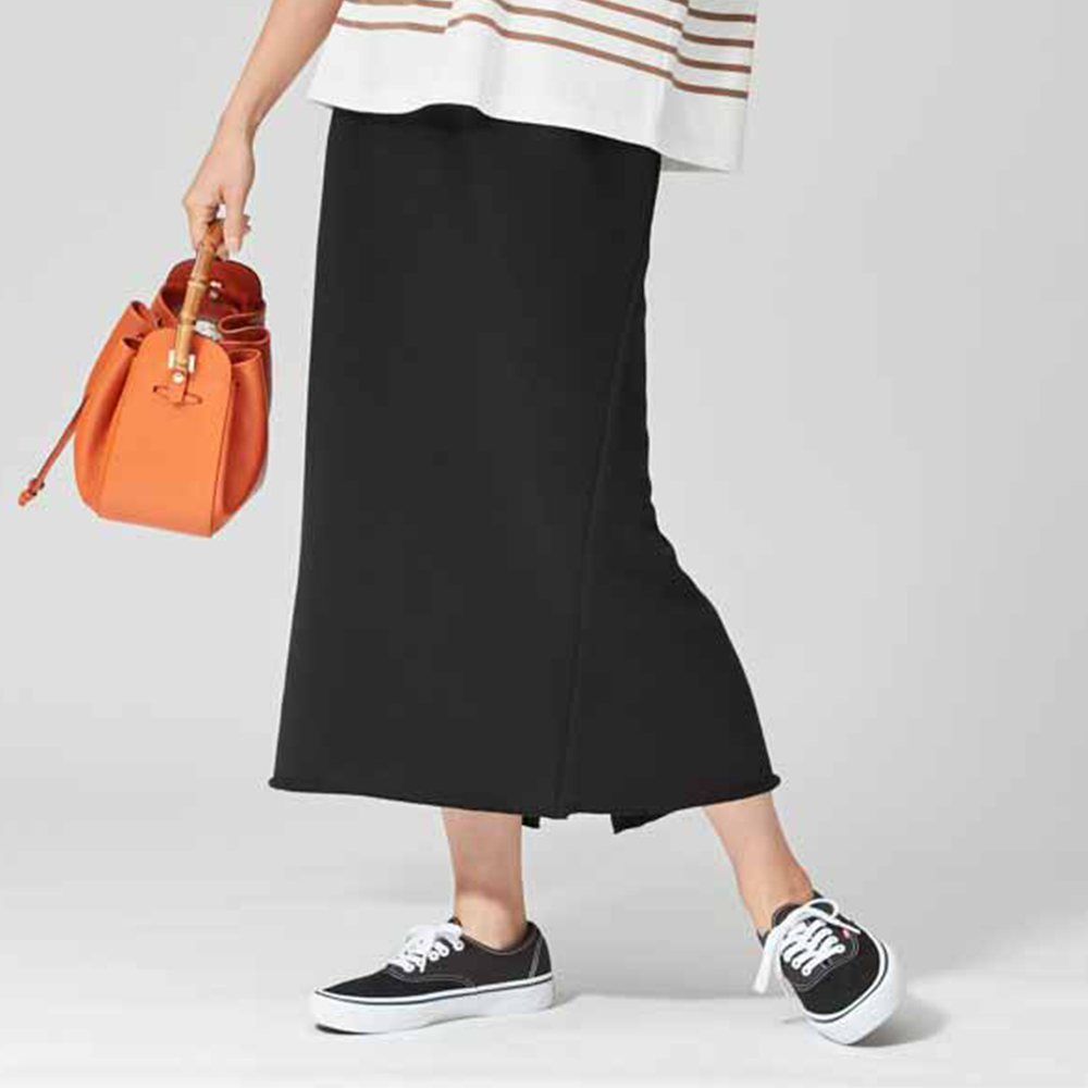 【大きいサイズ】裏毛 タイトロングスカート 大きいサイズ ファッション PC7412