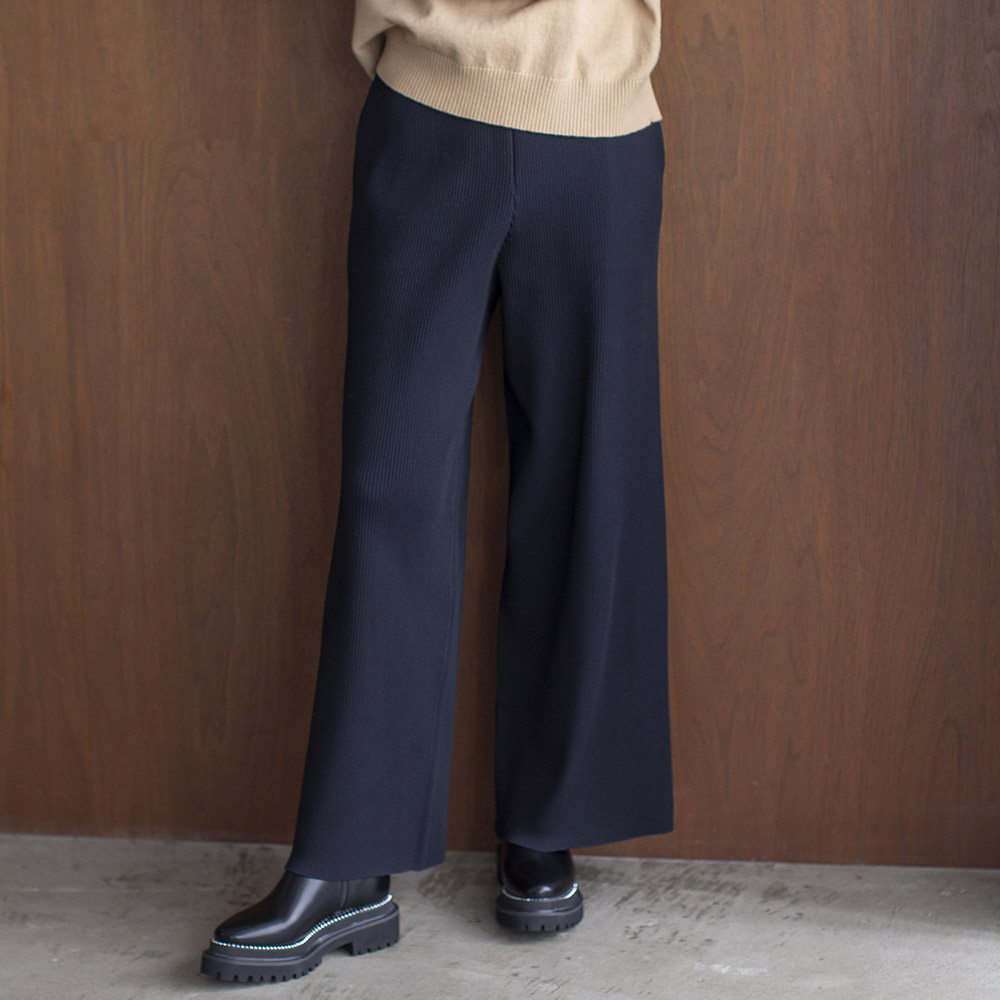 リブ編み 配色ニット パンツ パンツ ファッション PC7445