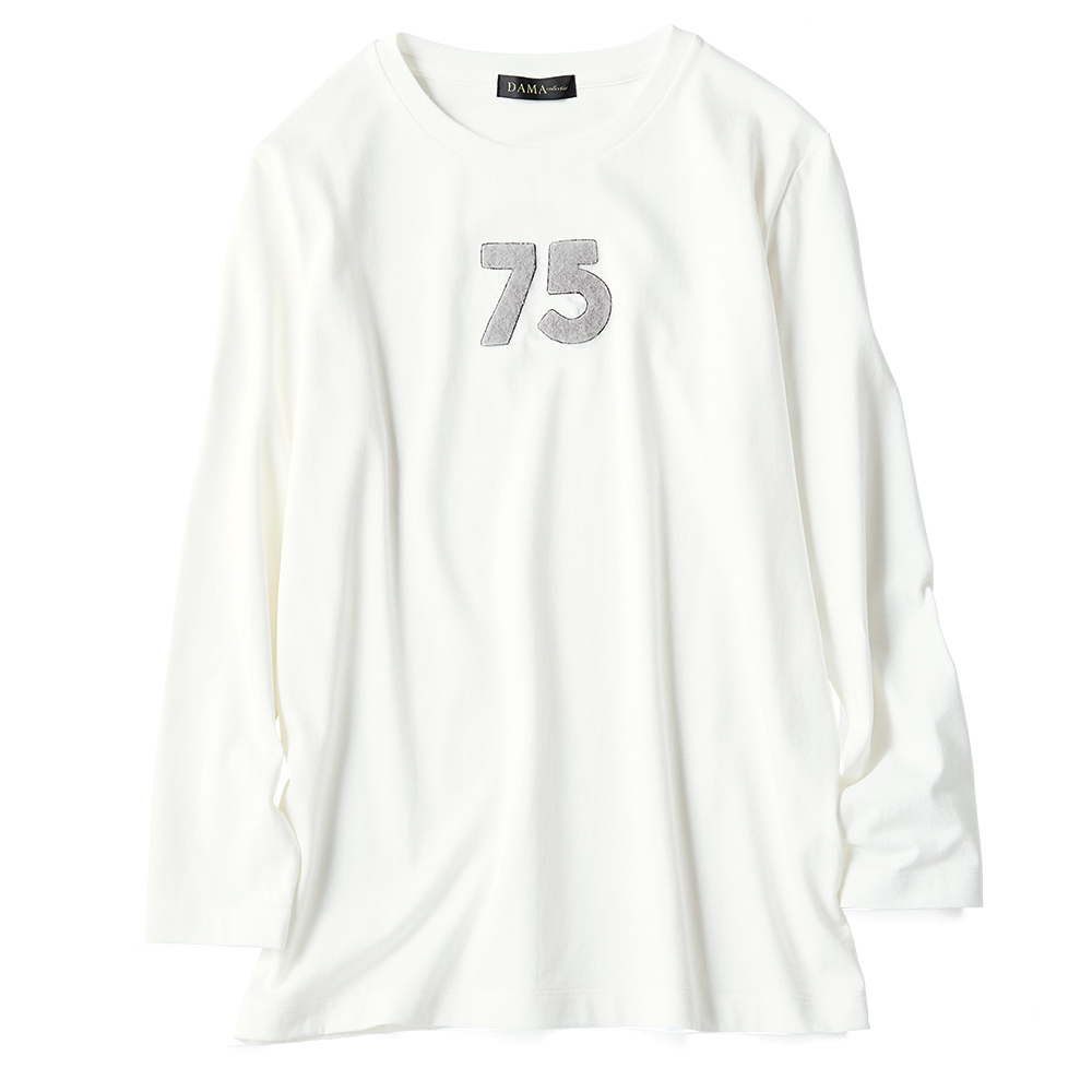 ナンバー サガラ刺しゅう 八分袖 Tシャツ Tシャツ カットソー PC9148