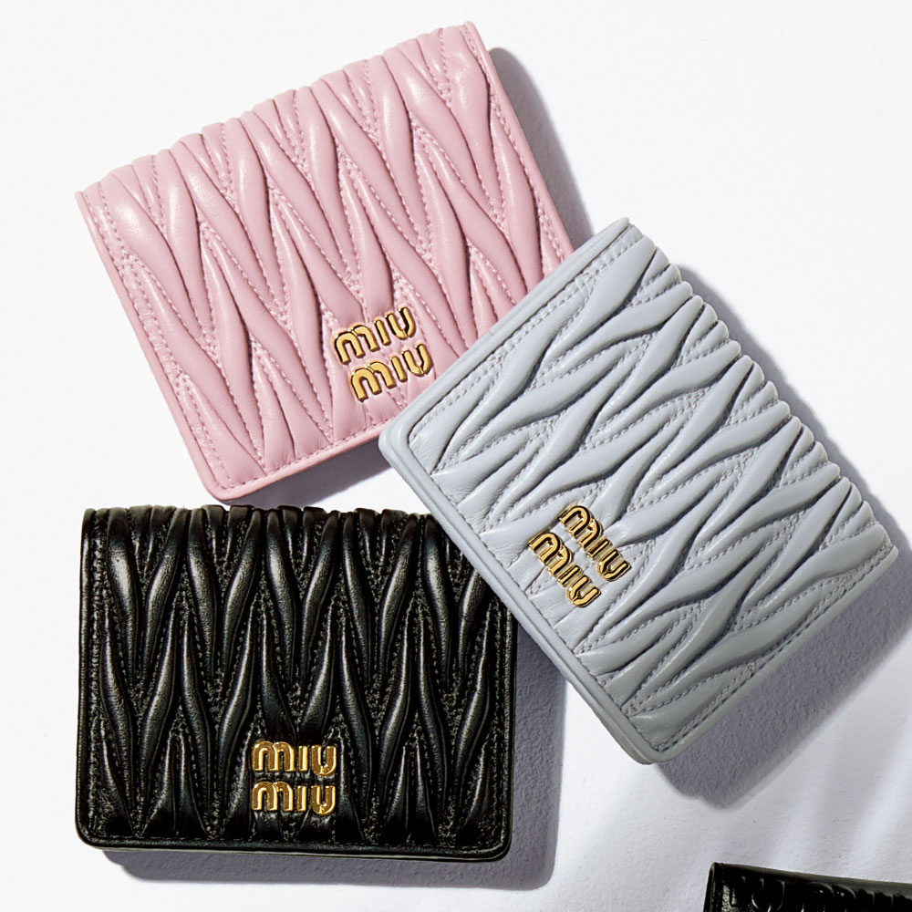 MIU MIU/ミュウミュウ マテラッセ 二つ折り財布 通販 - ディノス