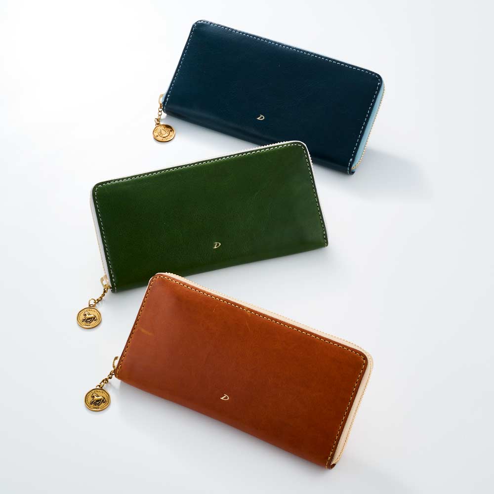 【新品】Dakota イタリアン製牛革 ラウンドファスナー式クロコ型押し長財布 Dakota（ダコタ） 長財布 ラウンドファスナー イタリア製牛革 本革