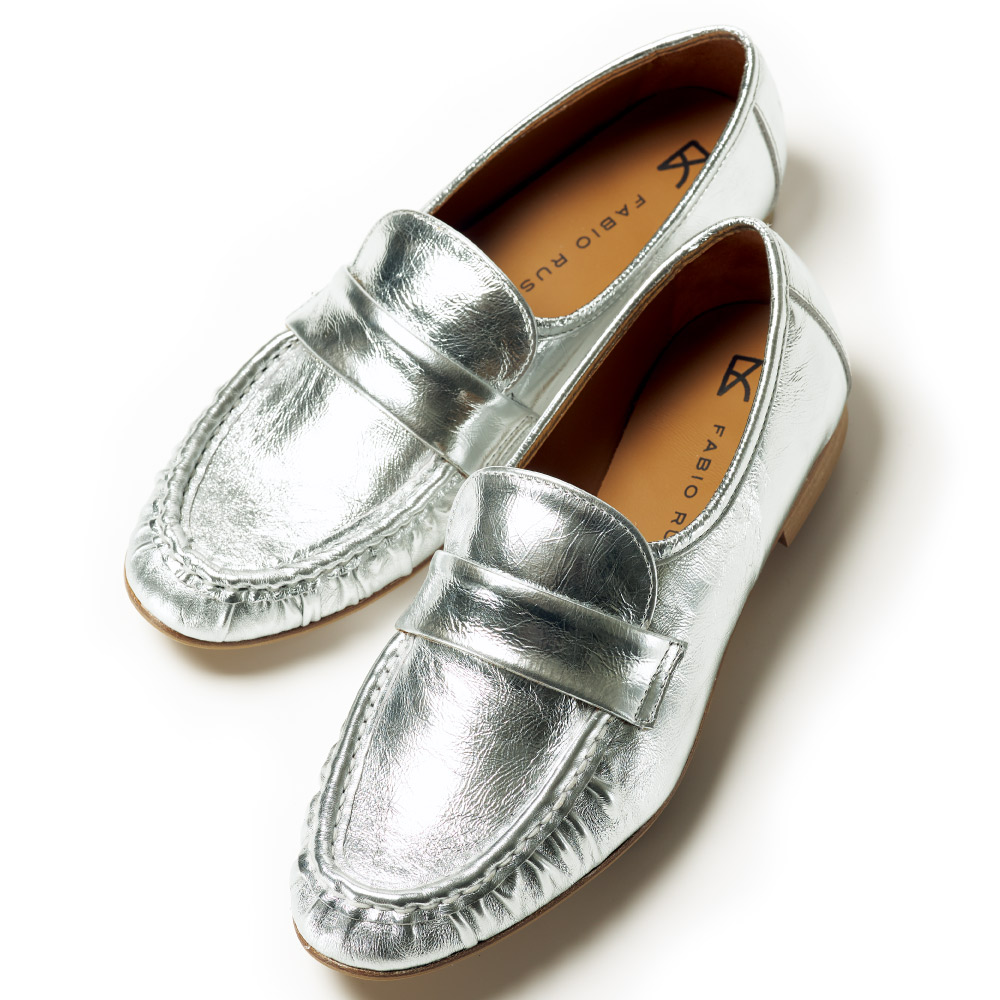 FABIO RUSCONI／ファビオルスコーニ メタリック ローファー 通販