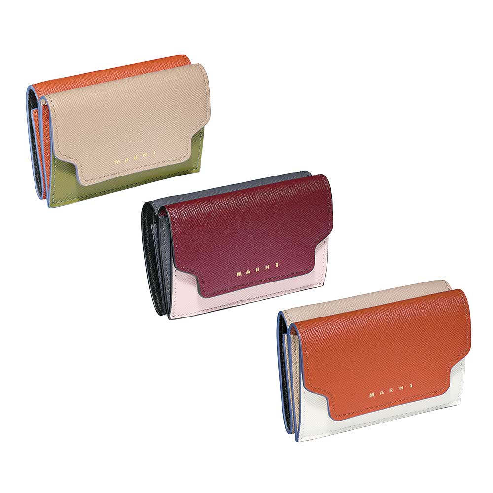 MARNI/マルニ 配色 三つ折り財布（イタリア製） 通販 - ディノス