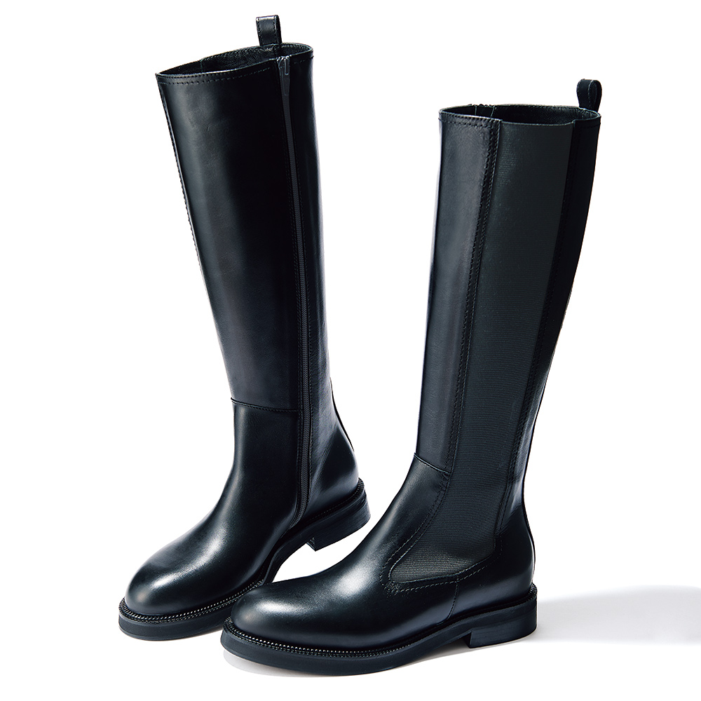 パテルナッツィ ☆ ロング レインブーツ 37 イタリア製 ブラック 長靴